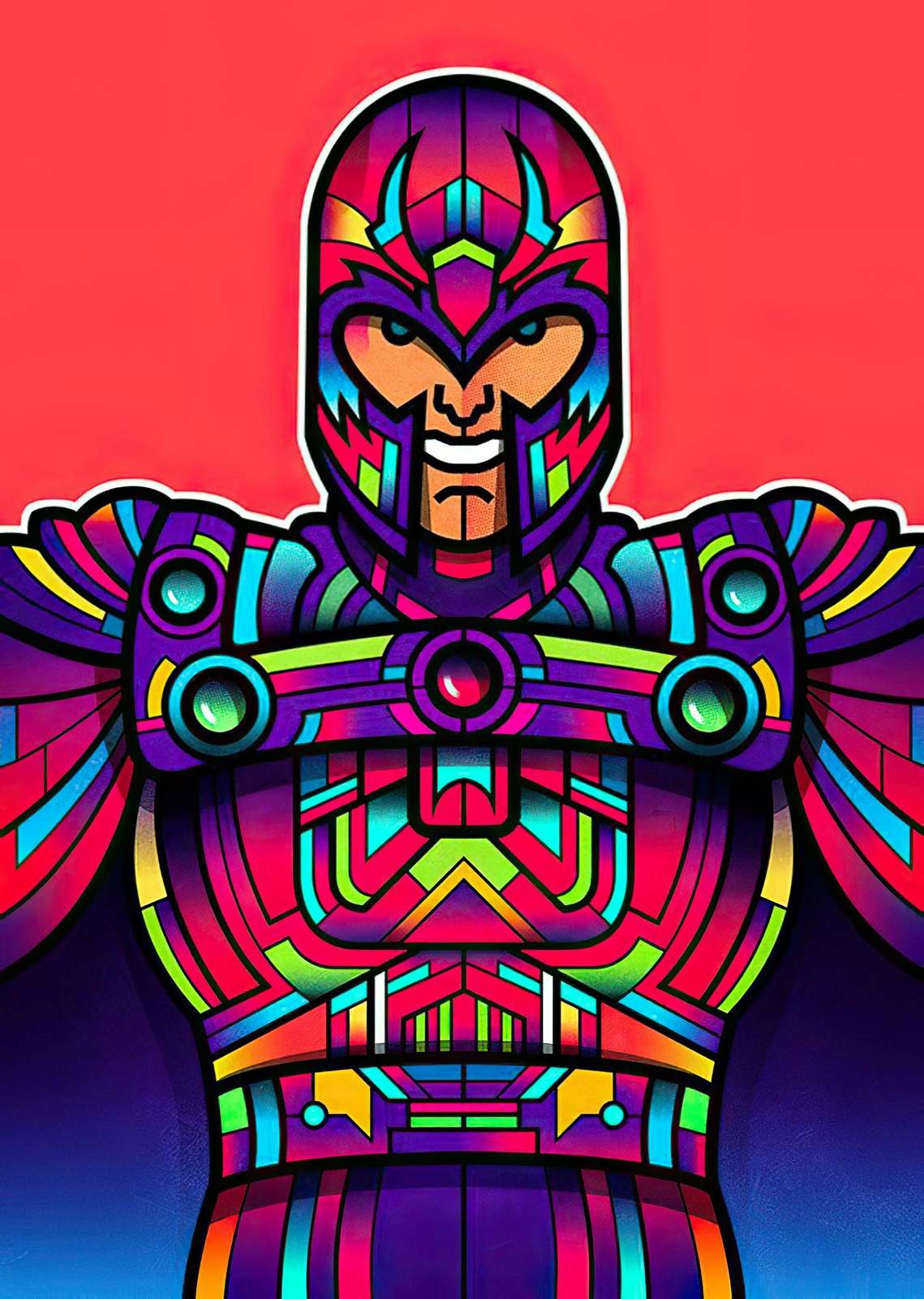 Vibrant Geometric Magneto Wall Art