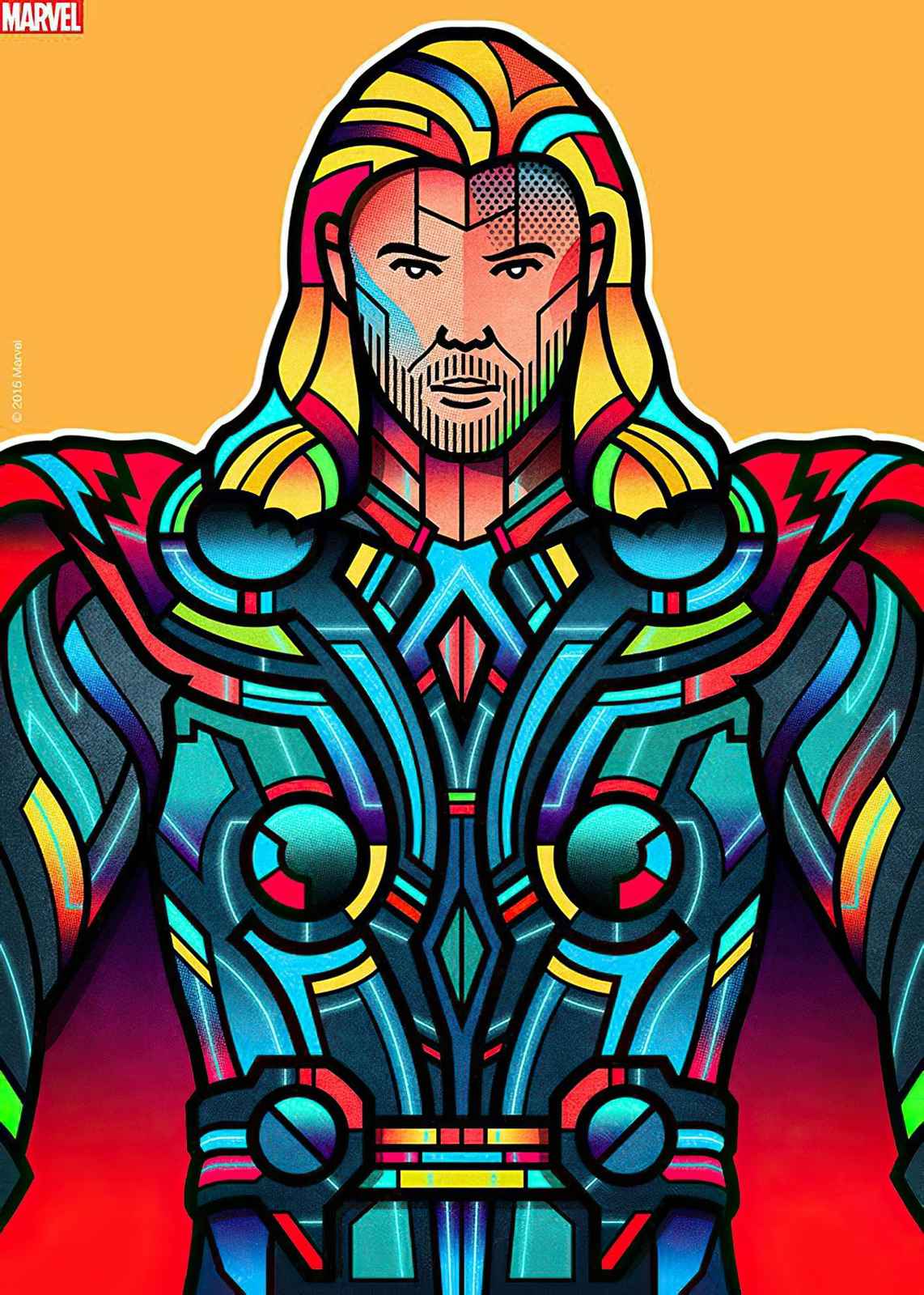 Vibrant Thor Superhero Wall Art Art