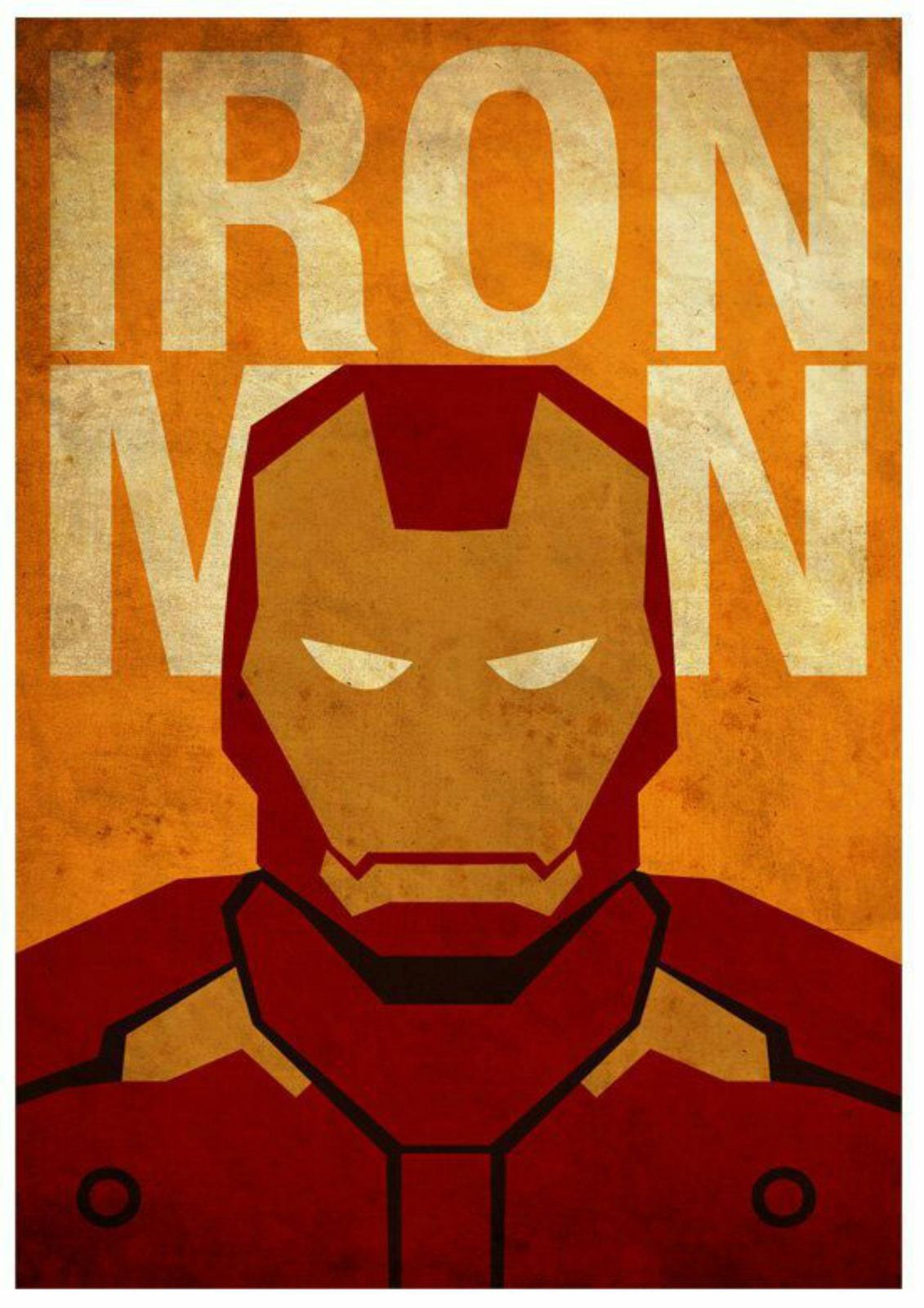 Retro Iron Man Minimalist Poster Wall Art
