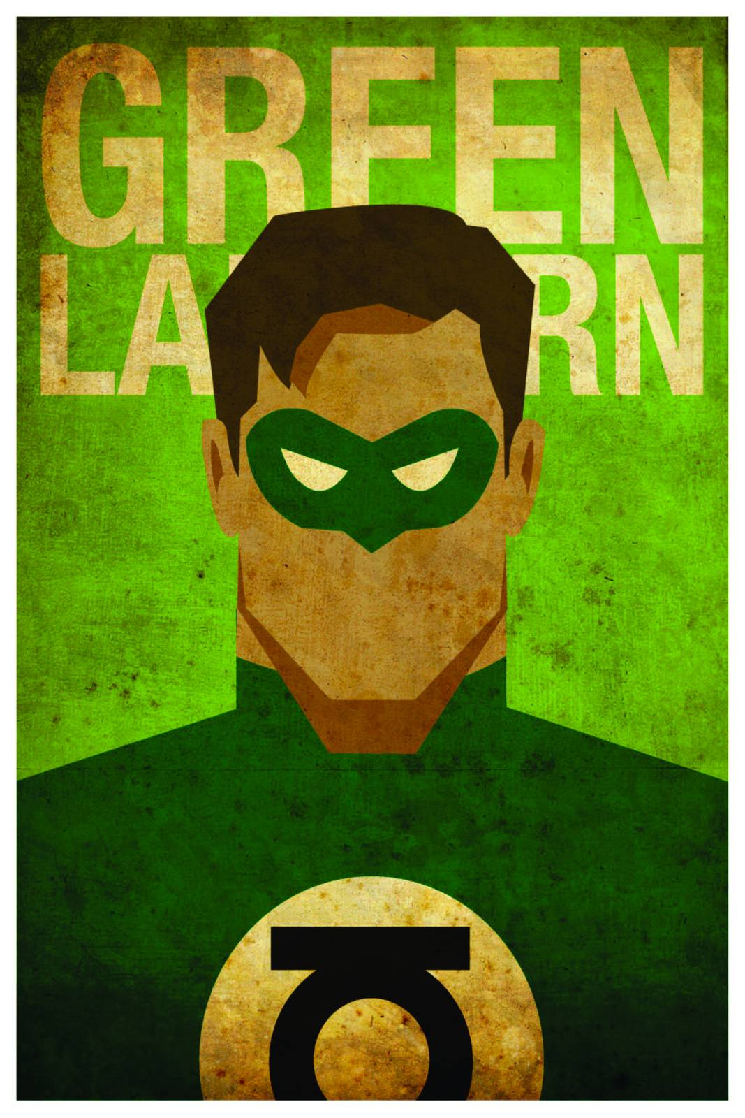 Heroic Green Lantern Vintage Poster Wall Art