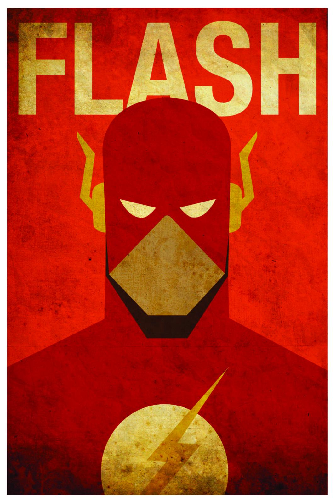 The Flash Retro Comic Art Wall Art