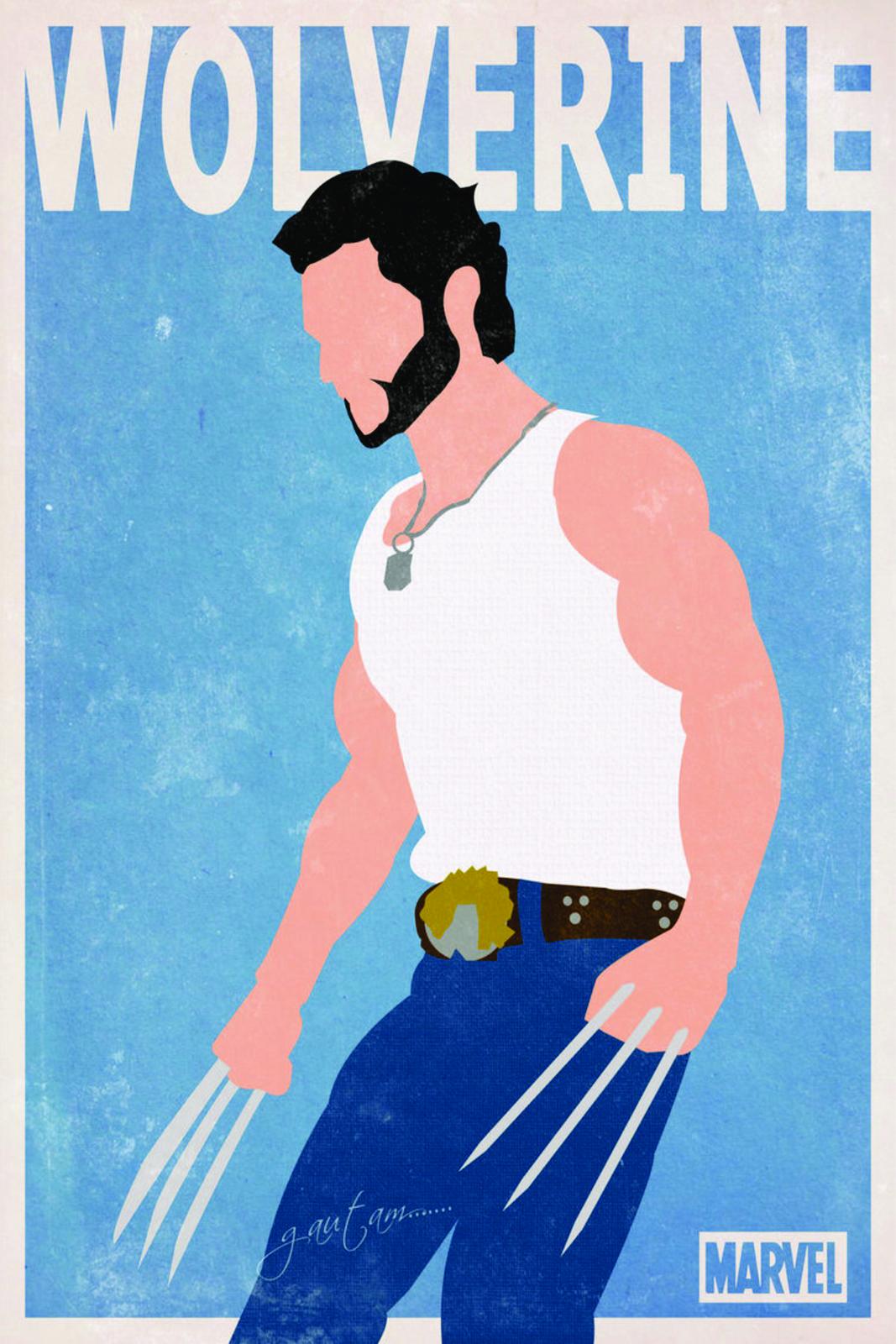 Wolverine Minimalist Marvel Wall Art