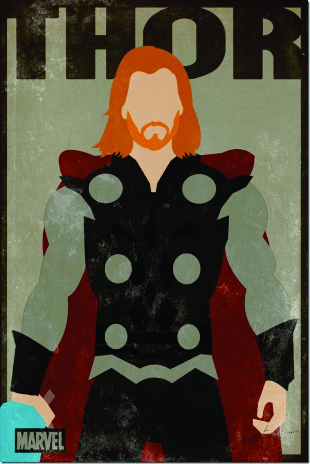 Minimalist Thor Avengers Wall Art