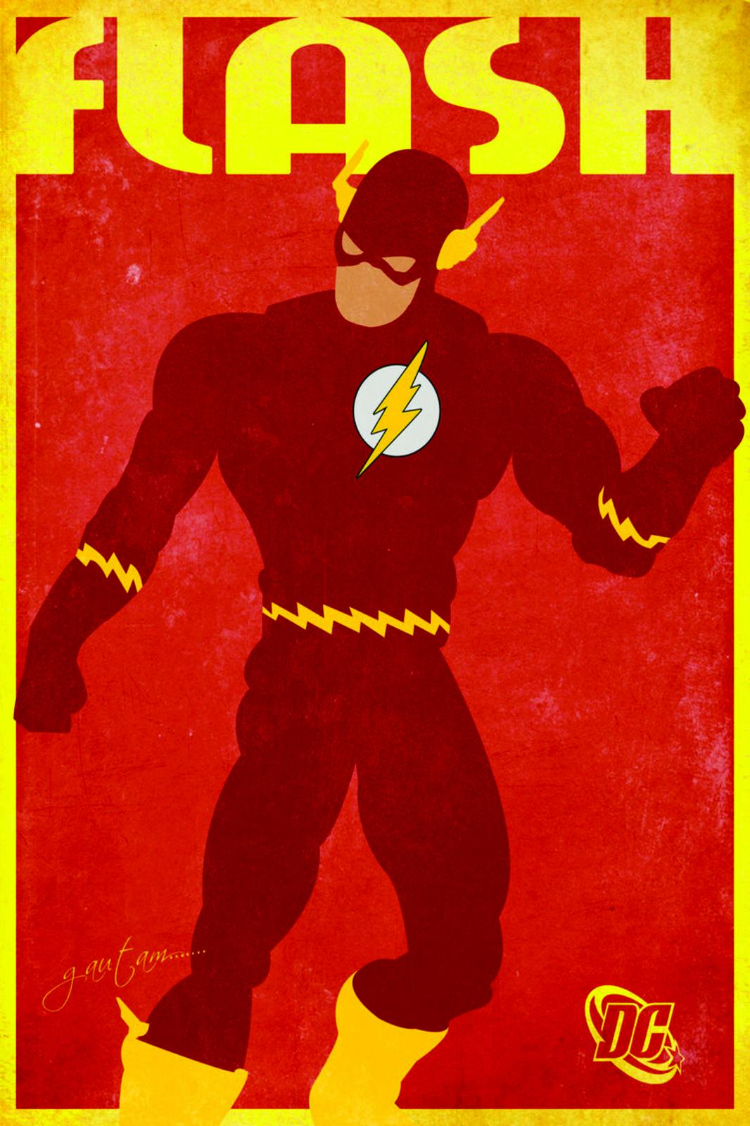 Vintage Flash Comic Style Wall Art
