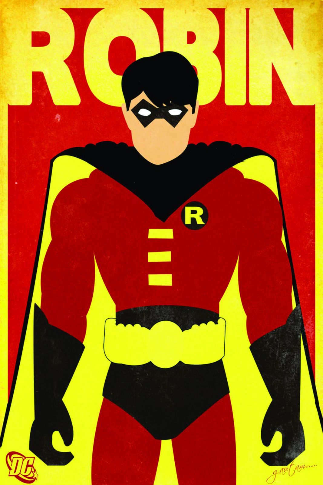 Retro Robin DC Comics Pop Art Wall Art