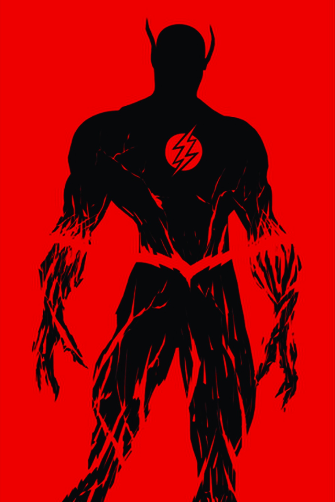 Crimson Speedster Silhouette Wall Art