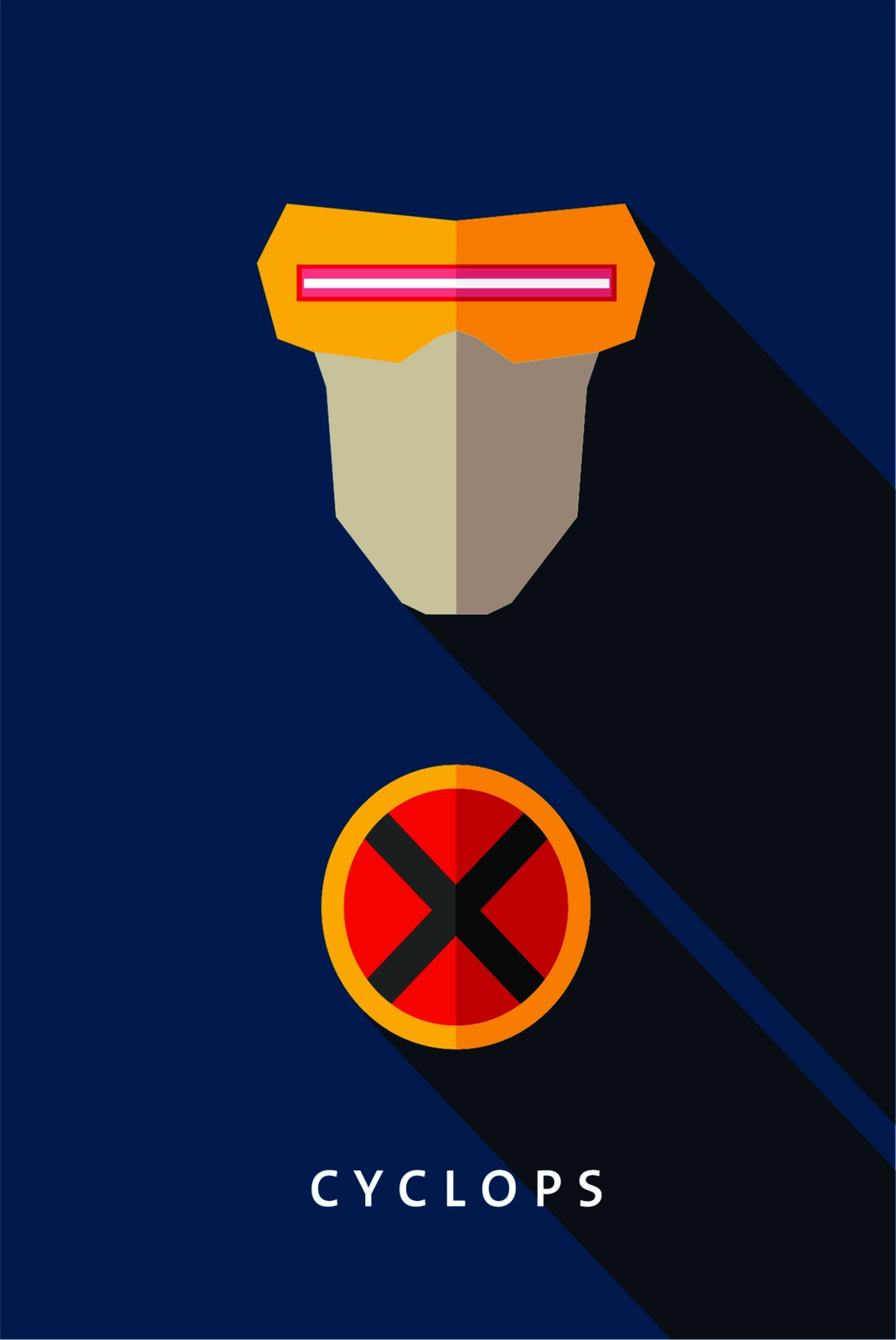 Cyclops Minimalist X-Men Wall Art