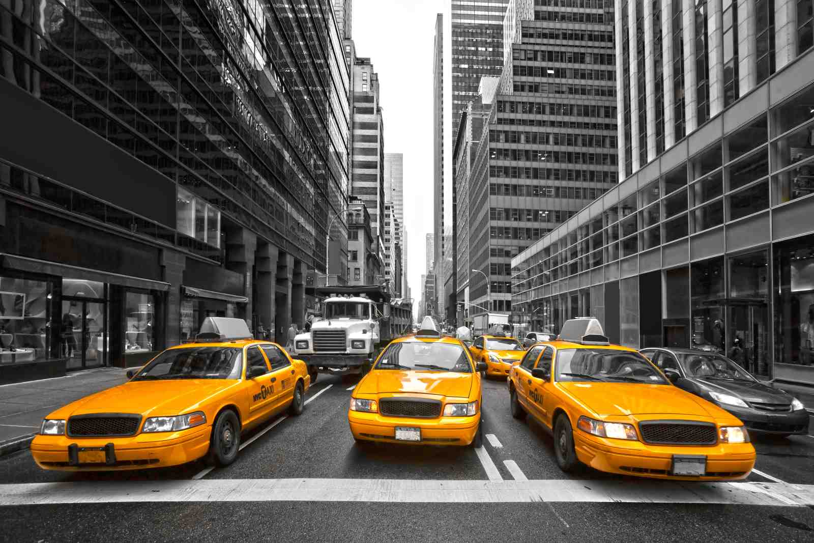 Iconic NYC Yellow Cabs Wall Art