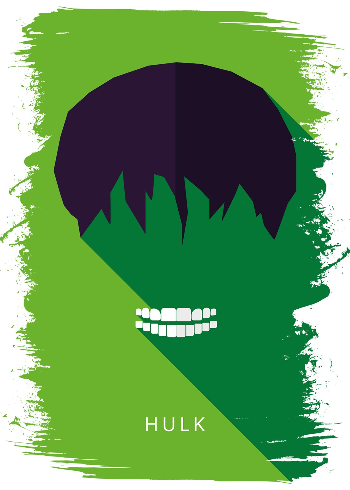 Hulk Minimalist Comic Art Wall Art