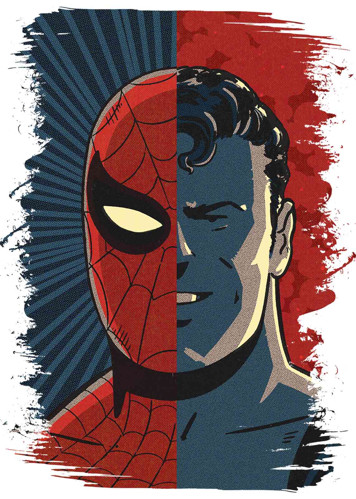 Split Personality Superhero Wall Art
