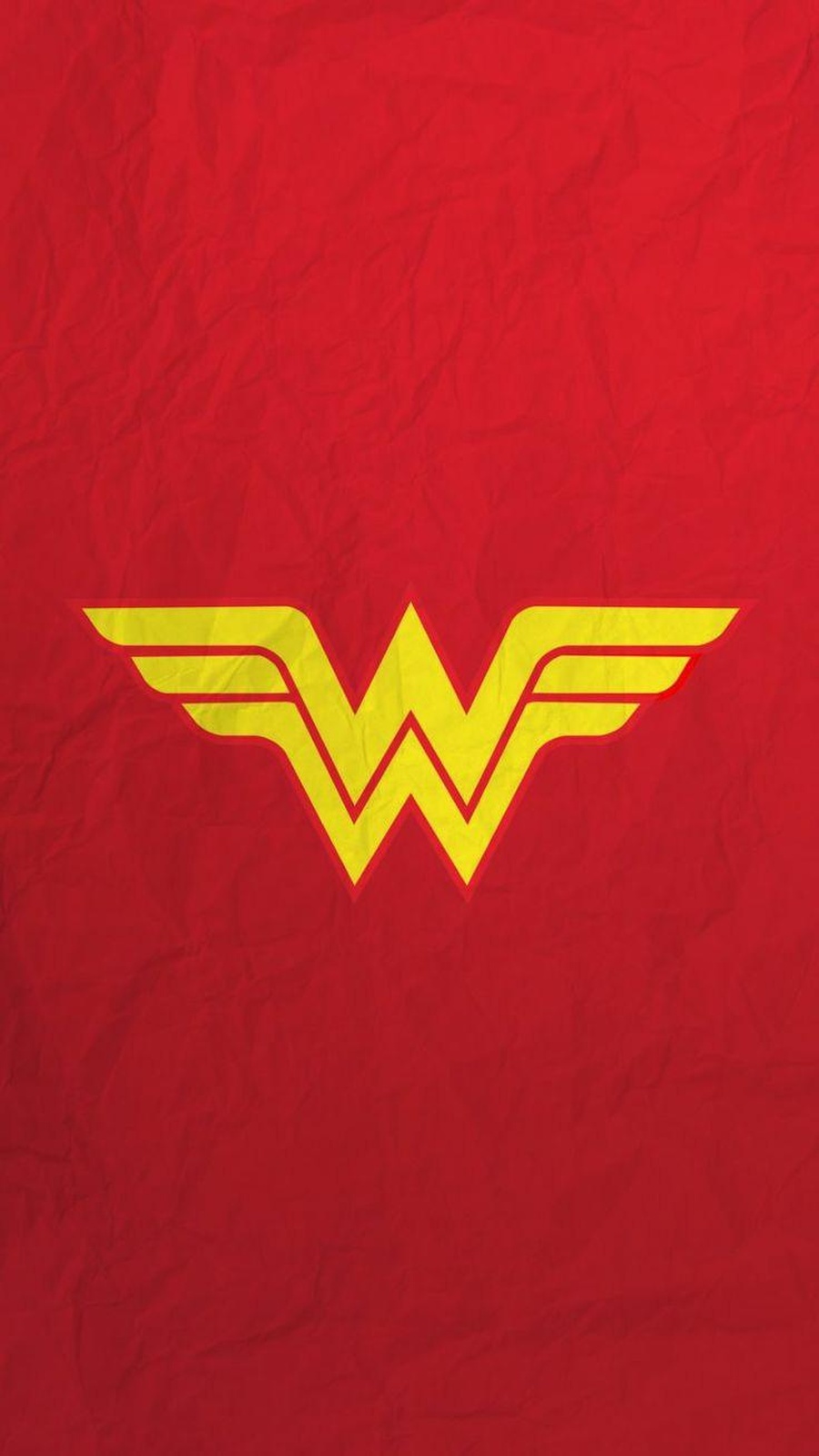 Wonder Woman Logo Minimalist Red & Yellow Wall Art