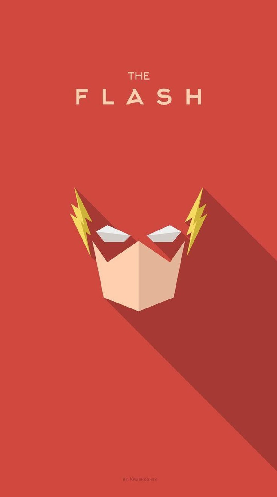 Minimalist Flash Superhero Logo Wall Art