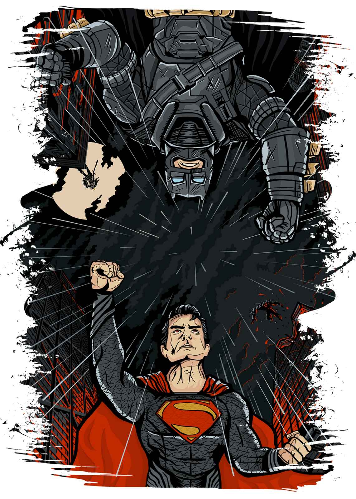 Epic Batman vs Superman Wall Art