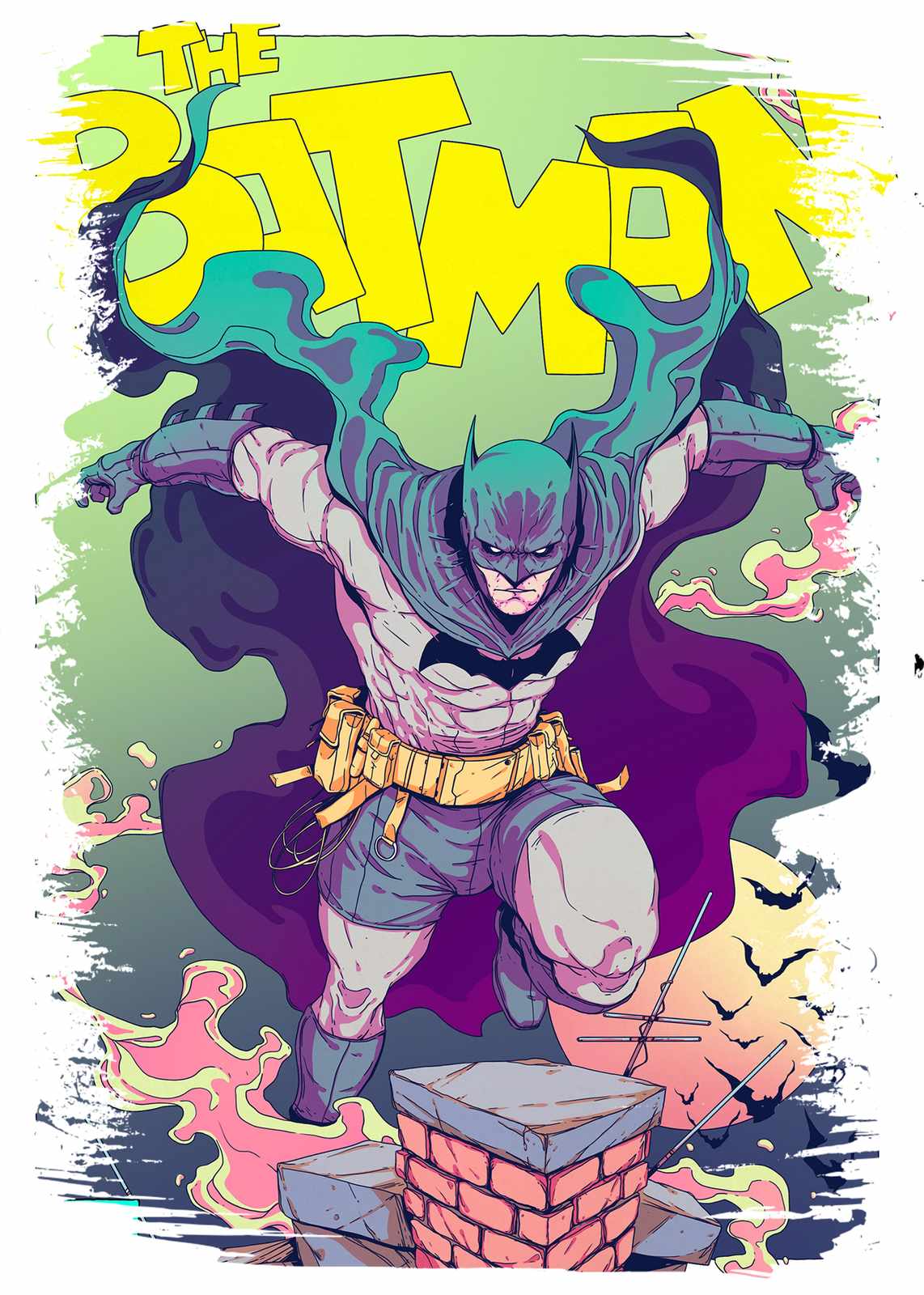 Dynamic Batman "The Batman" Comic Art Wall Art