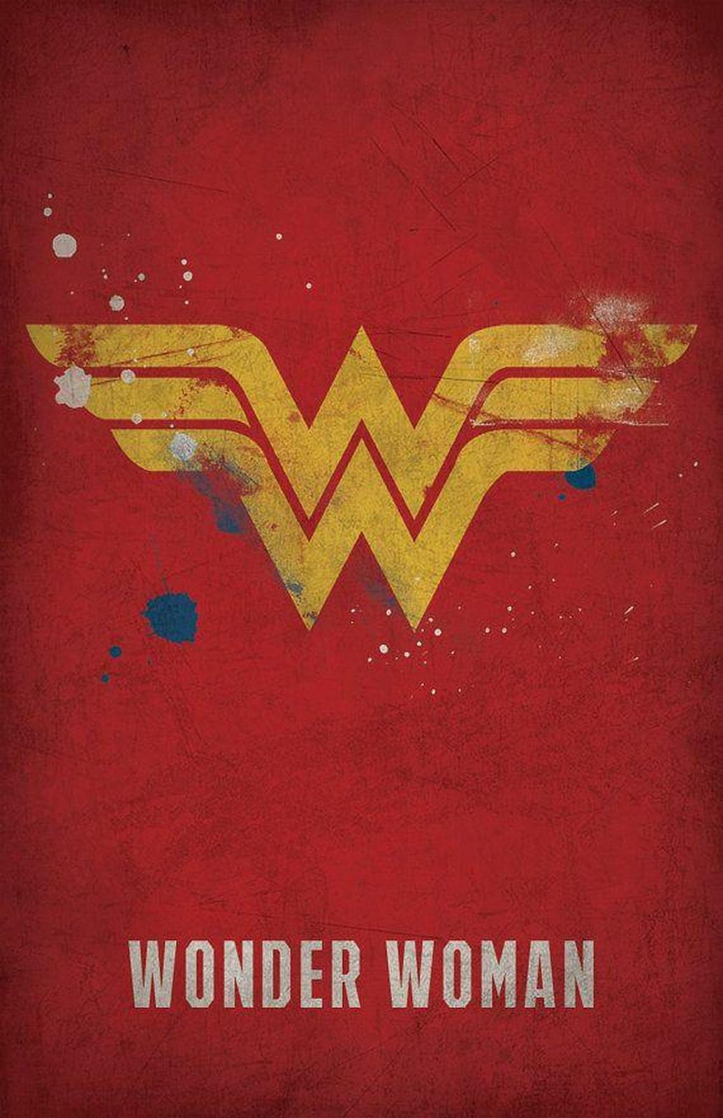 Iconic Wonder Woman Logo Distressed Wall Art