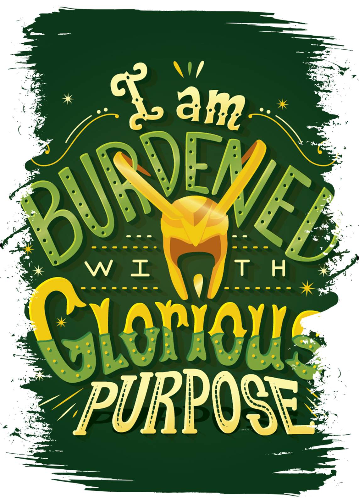 Loki "Glorious Purpose" Typography Wall Art