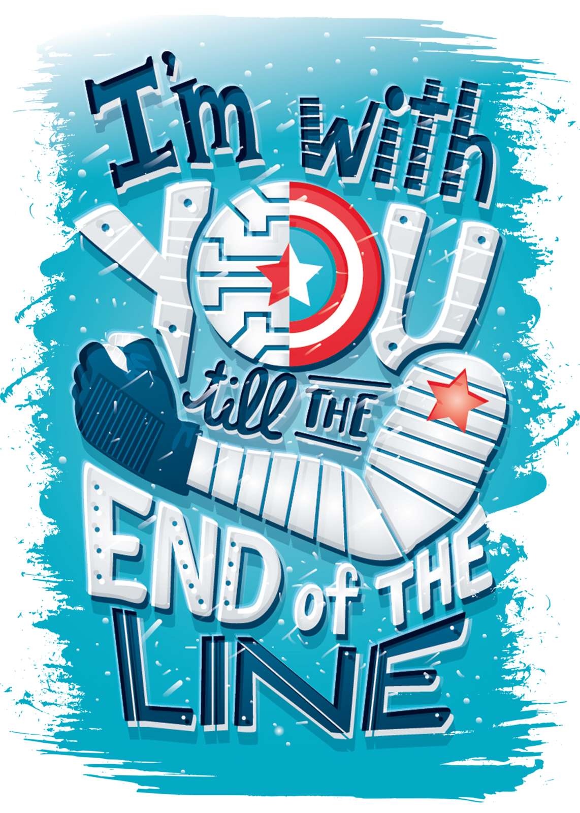 Winter Soldier & Captain America "End of the Line" Wall Art