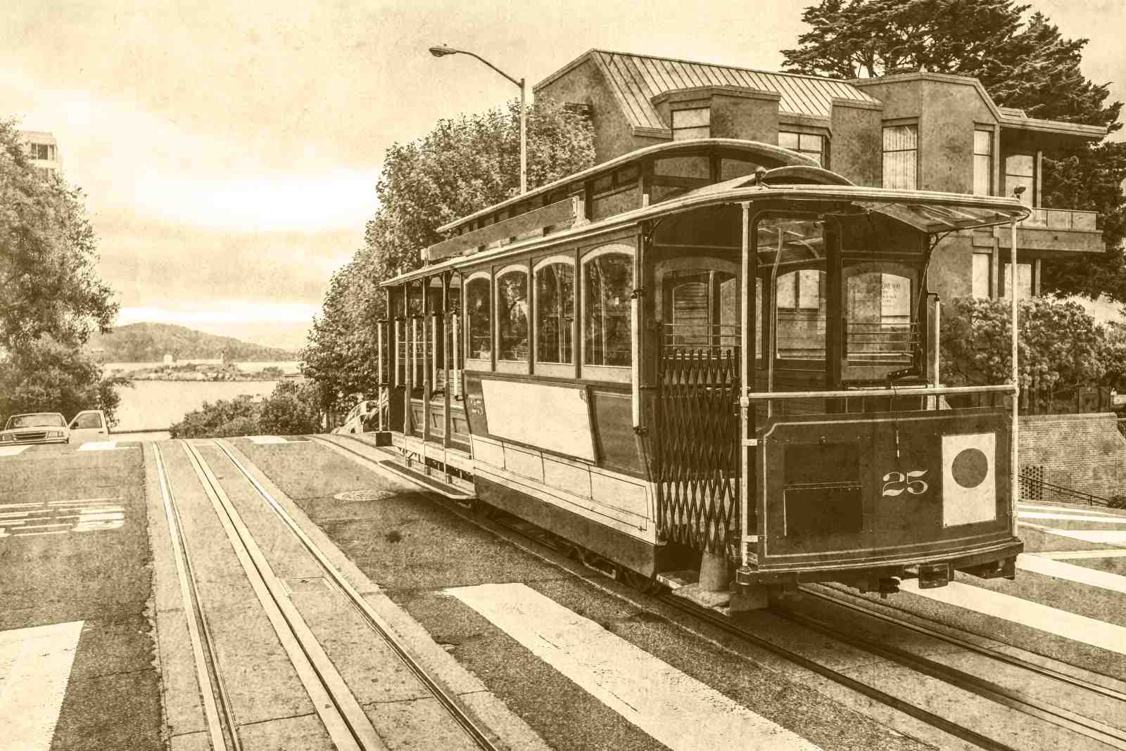 Vintage Cable Car San Francisco Wall Art