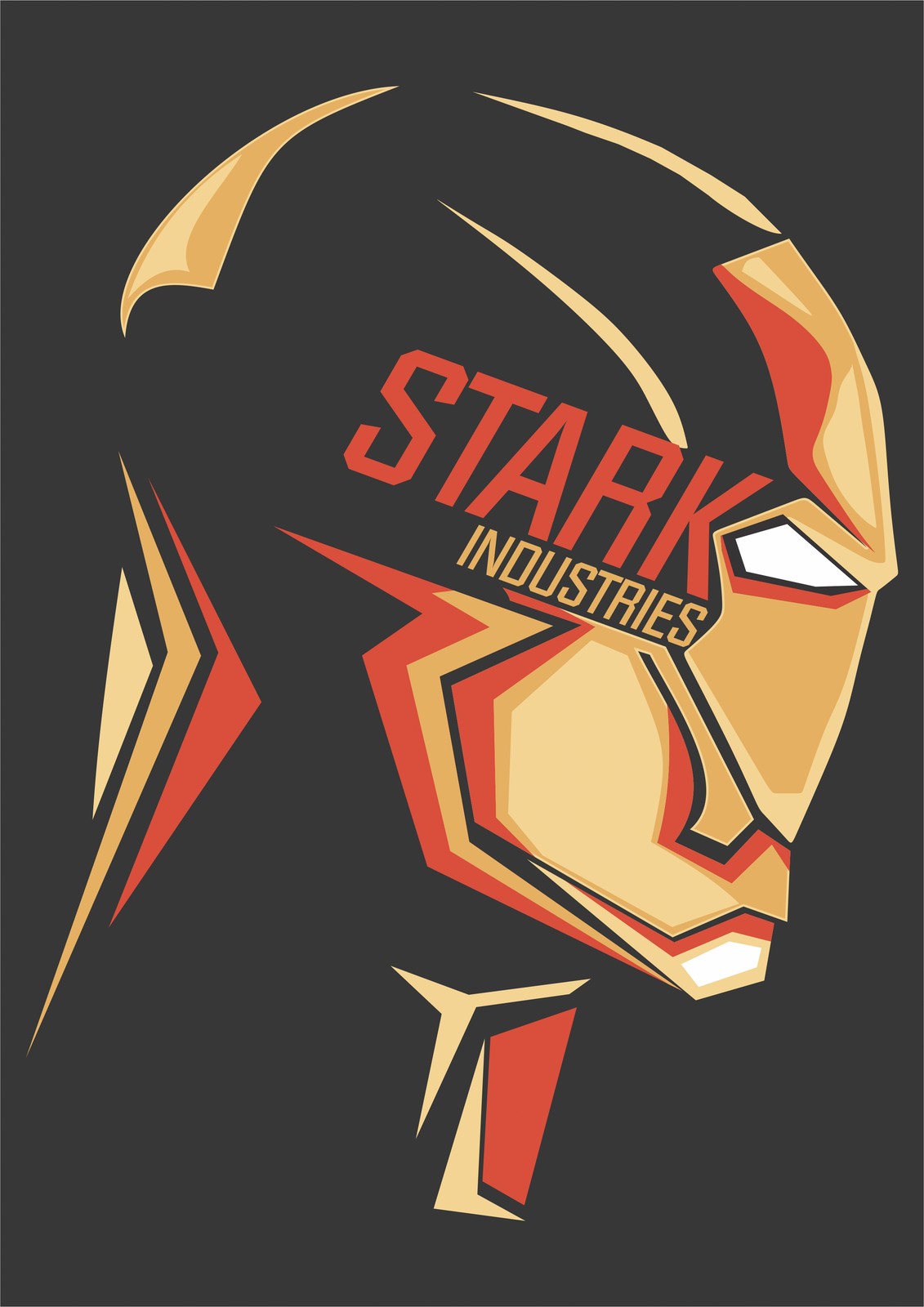 Stark Industries Geometric Iron Man Wall Art