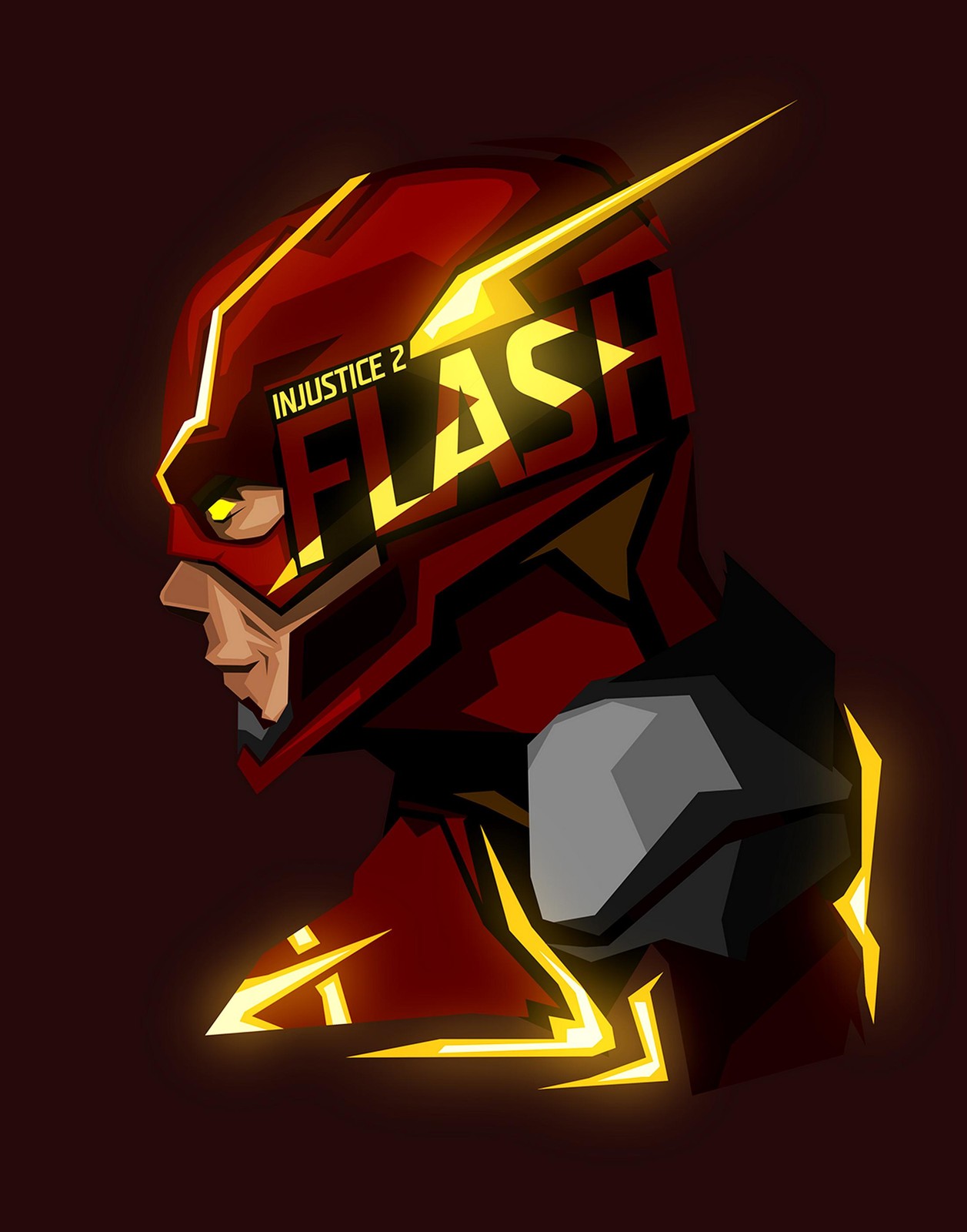 Injustice 2 Flash Graphic Art Wall Art