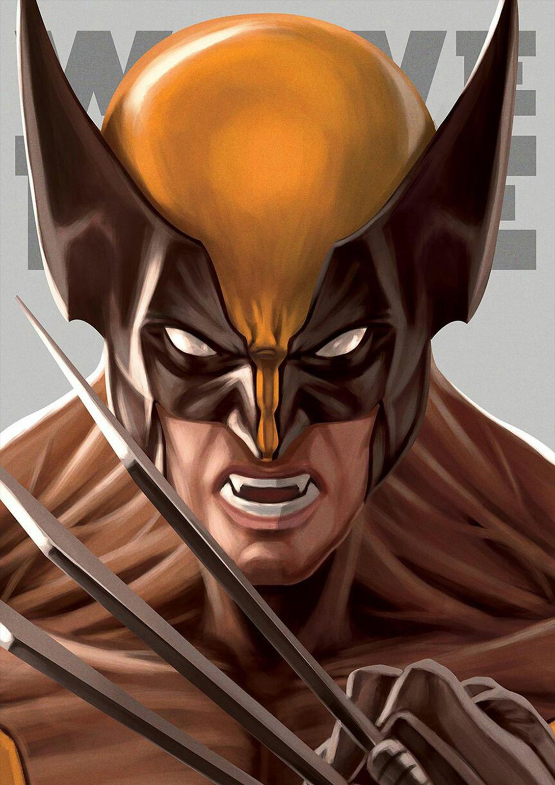 Fierce Wolverine Portrait Marvel Wall Art