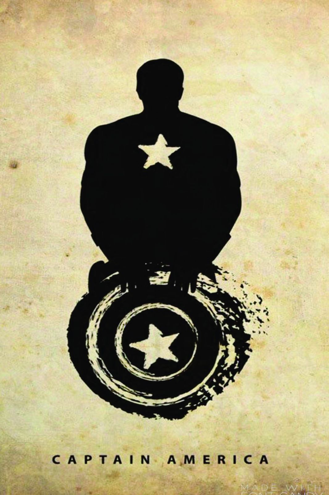 Iconic Captain America Silhouette Wall Art