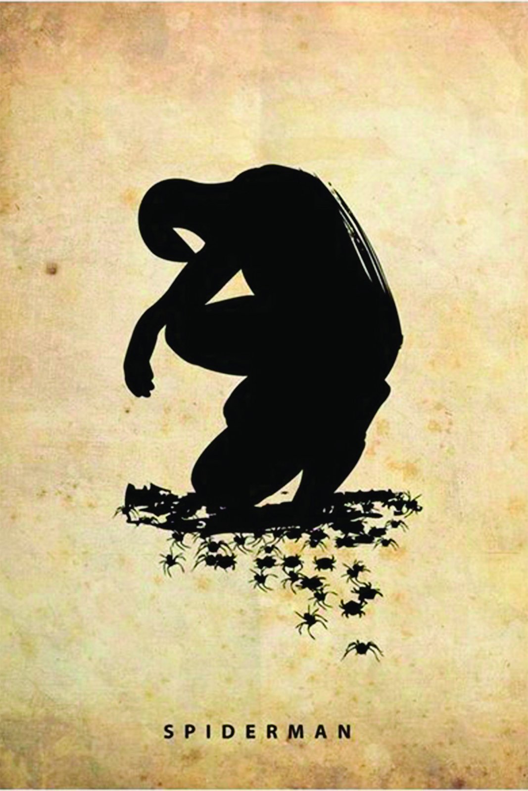 Spiderman Silhouette Spider Crawl Wall Art