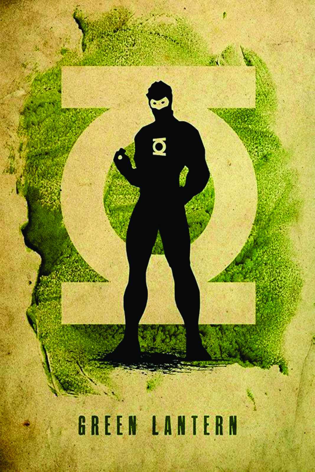 Green Lantern Silhouette Wall Art