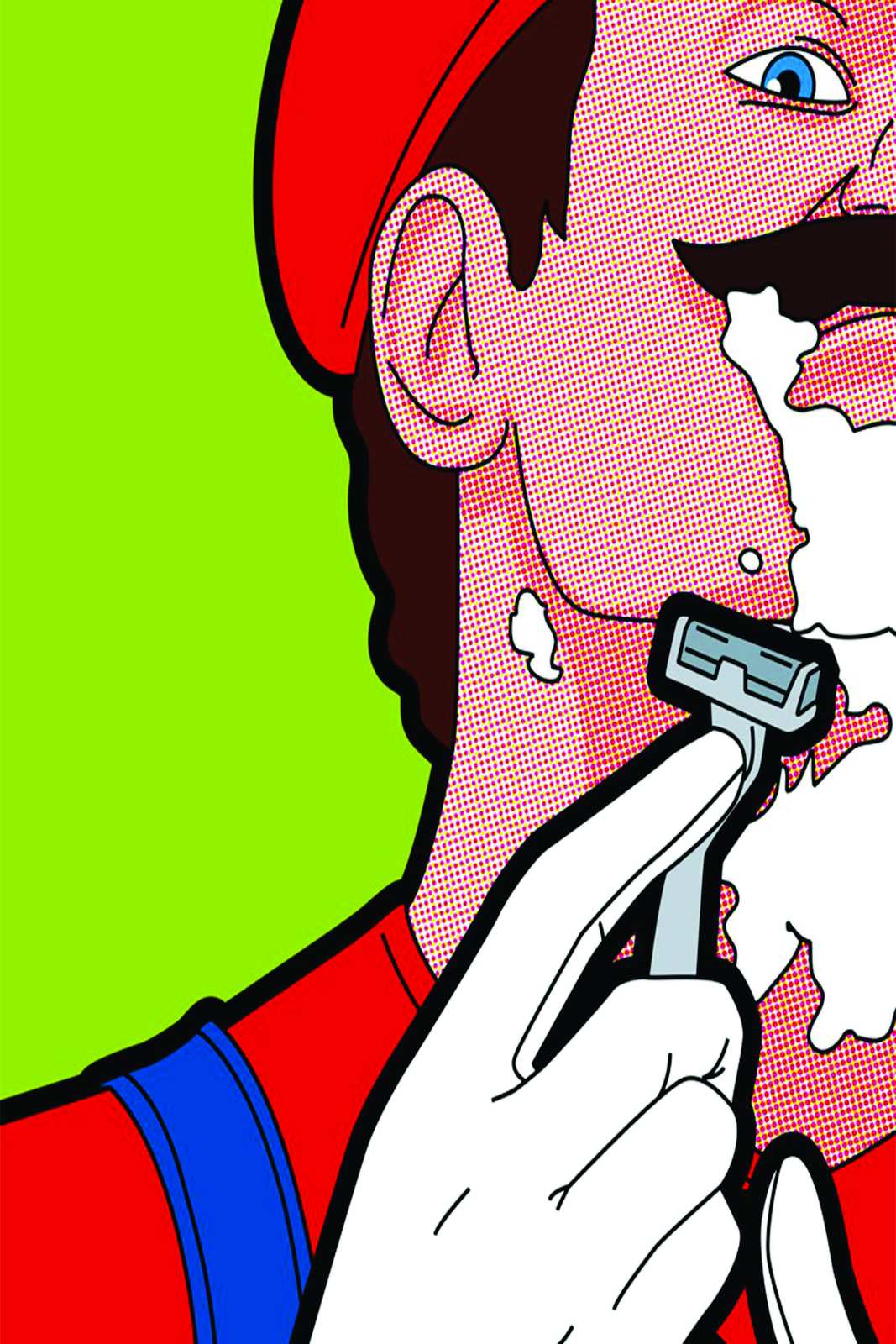 Pop Art Shaving Mario Wall Art