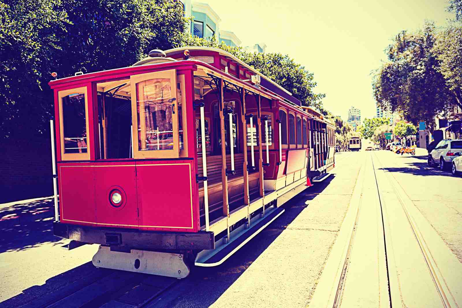 San Francisco Cable Car Street Scene Wall Art