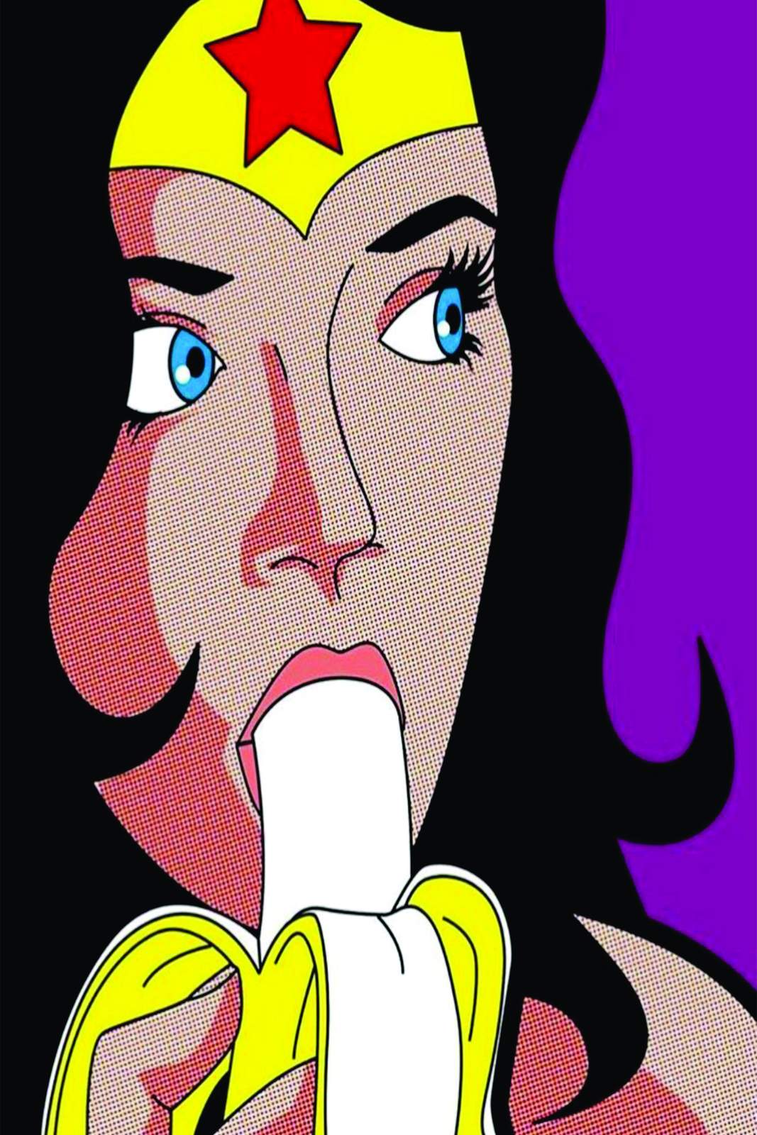 Pop Art Wonder Woman Banana Wall Art