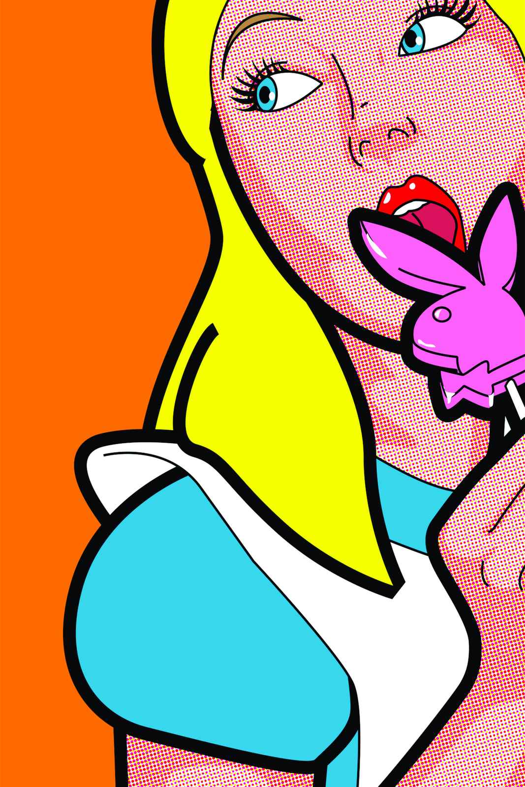 Pop Art Blonde Girl Lollipop Wall Art