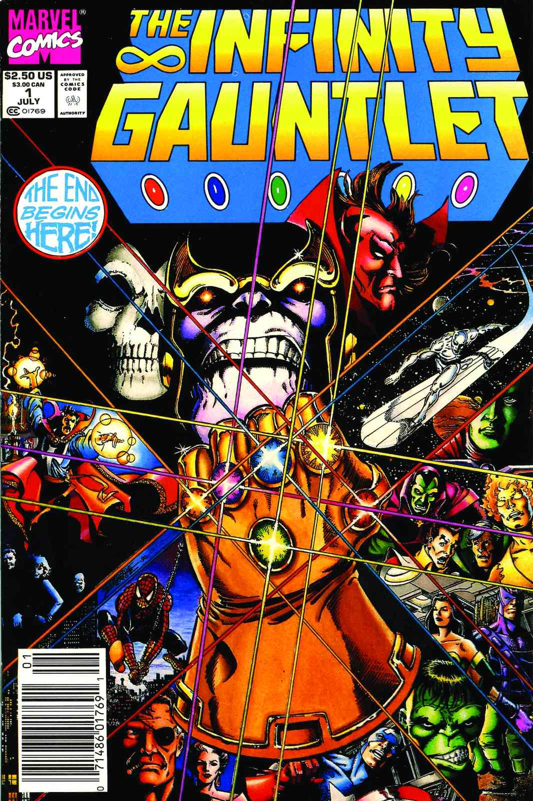 Infinity Gauntlet Marvel Comic Cover Wall Art
