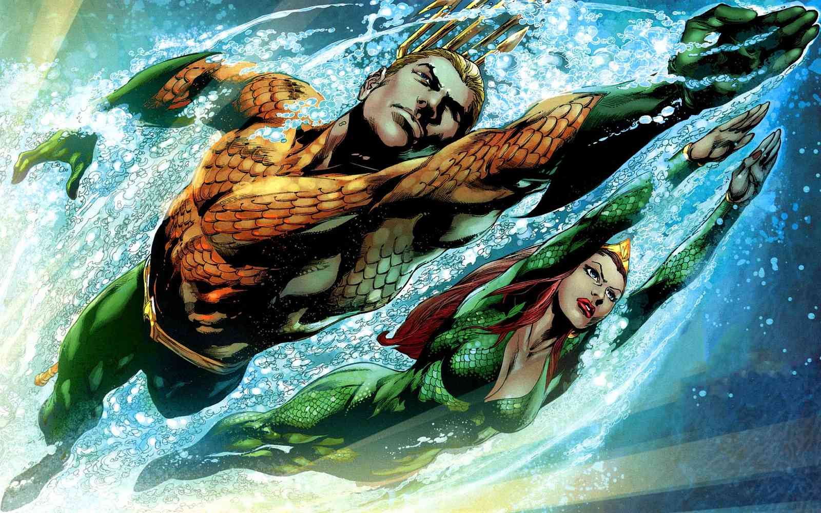Aquaman & Mera Dynamic Dive Wall Art