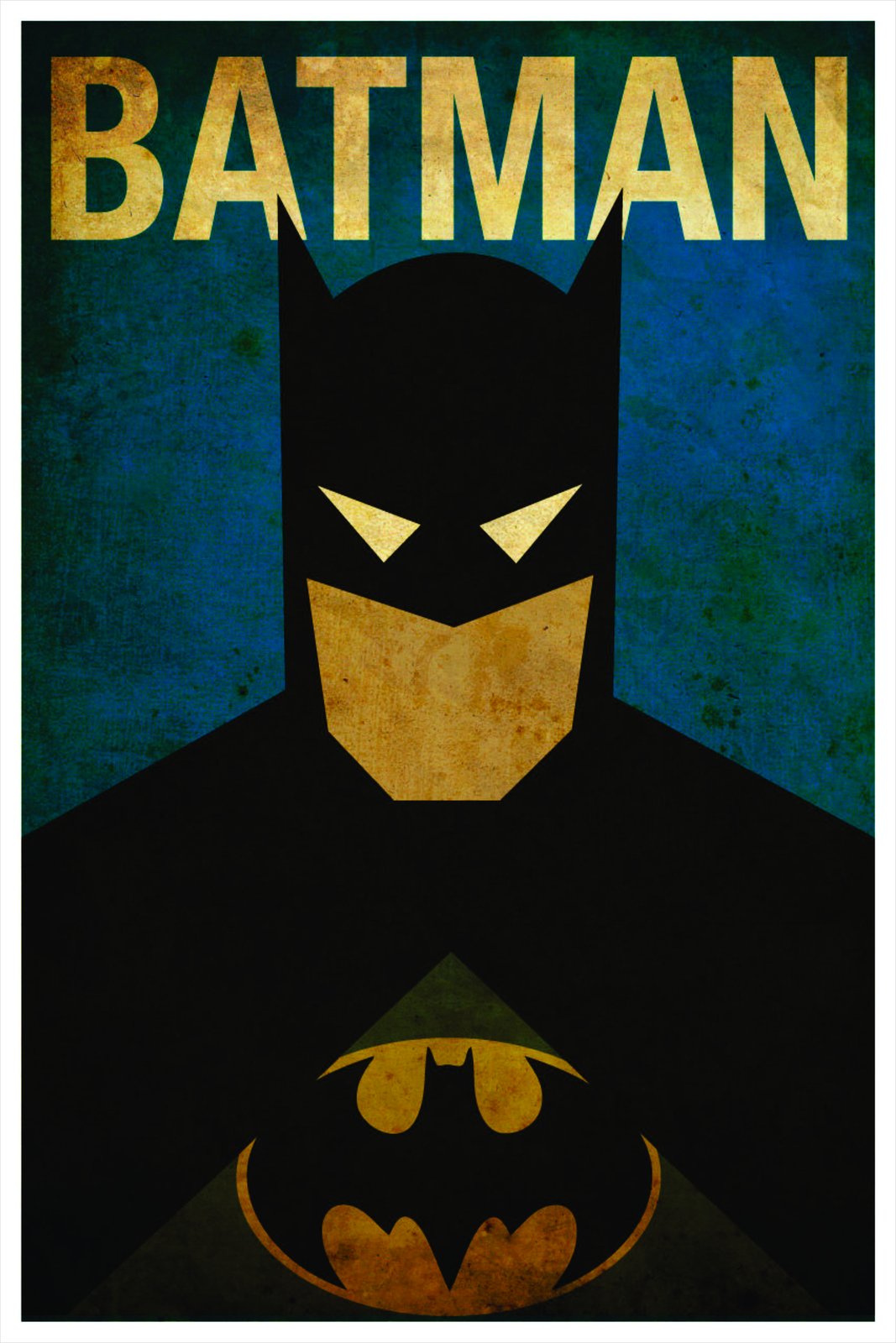 Iconic Batman Minimalist Vintage Wall Art
