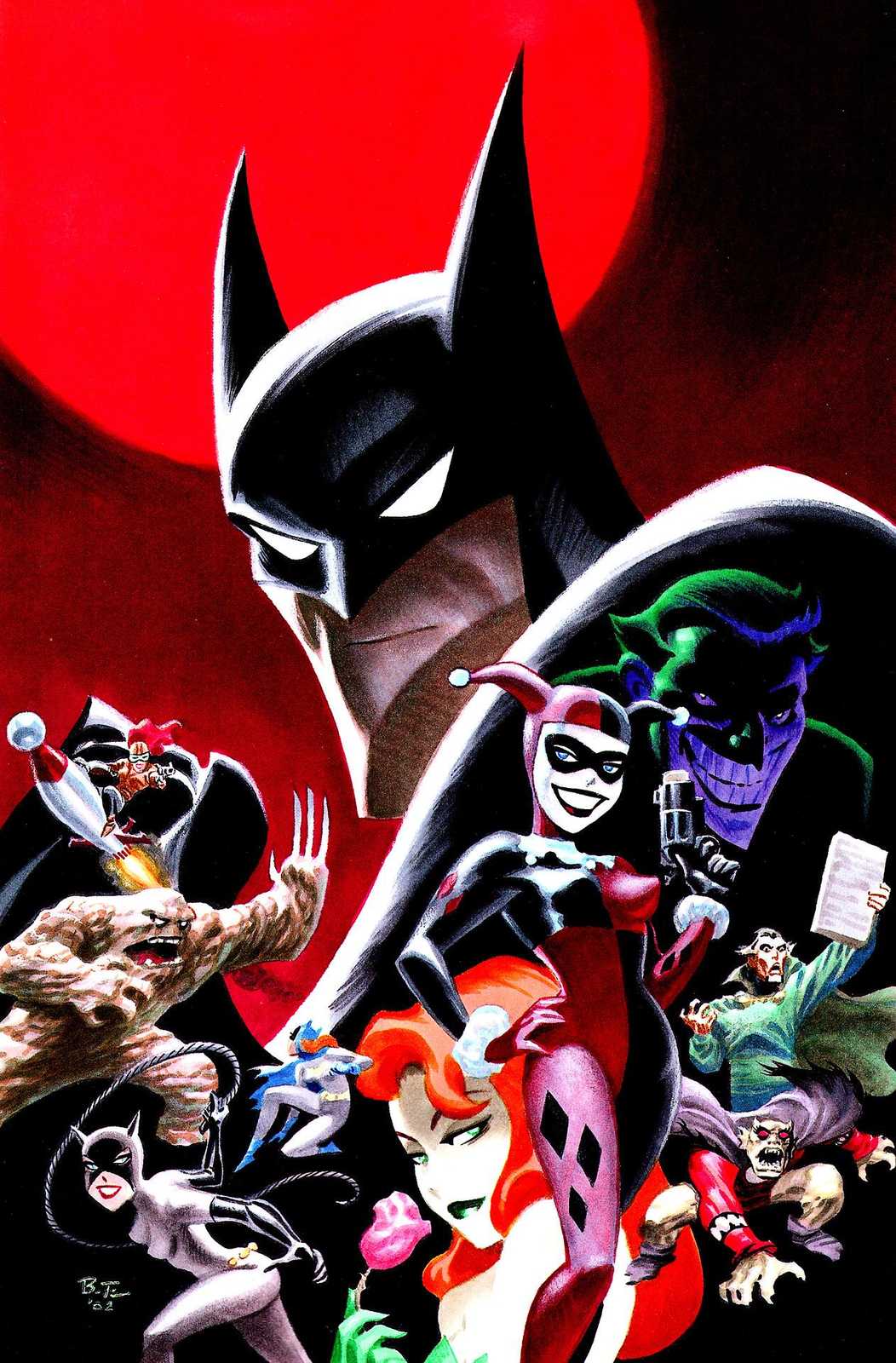 Batman Animated Series Heroes & Villains Wall Art
