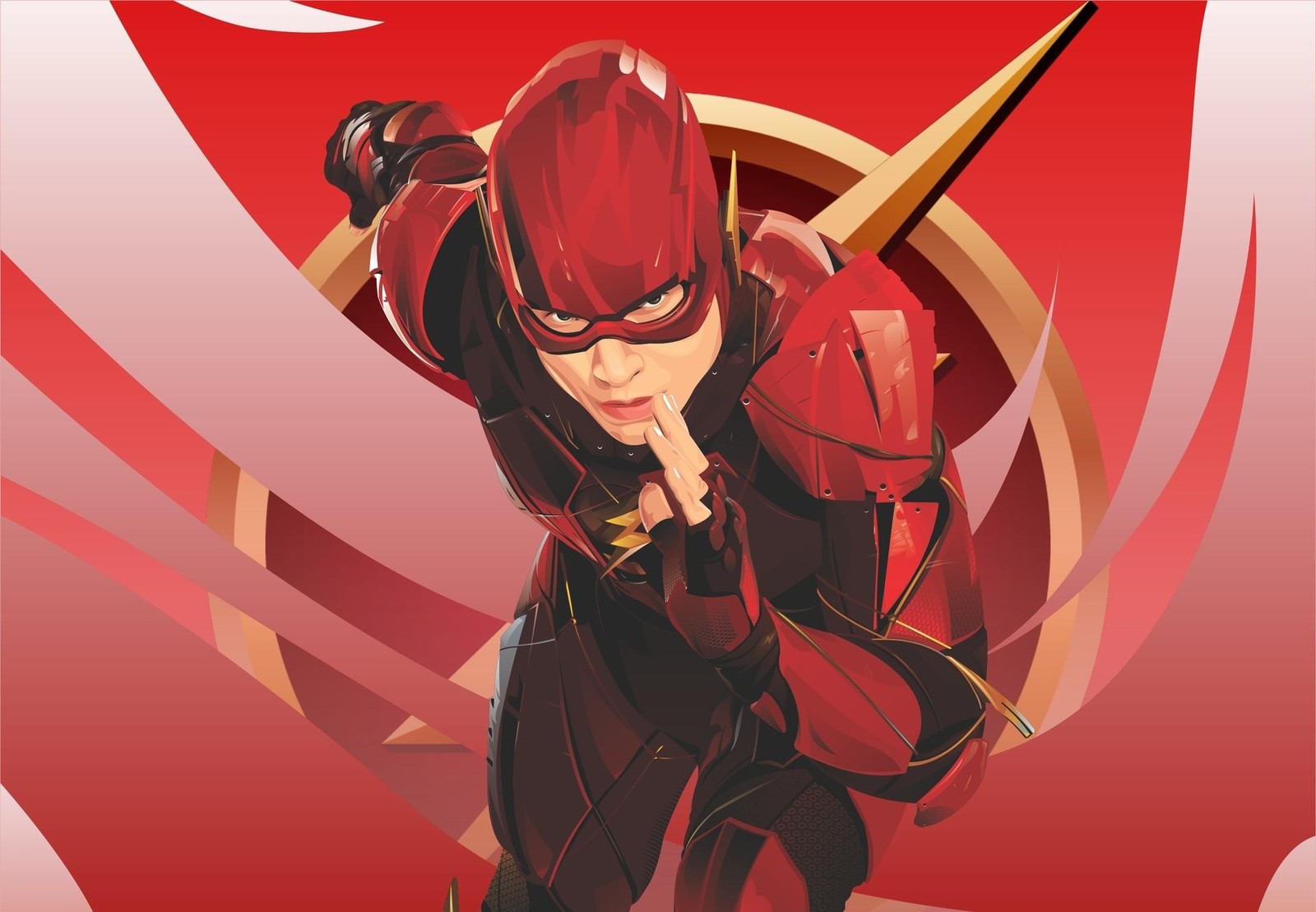 Dynamic Flash Hero Portrait Wall Art