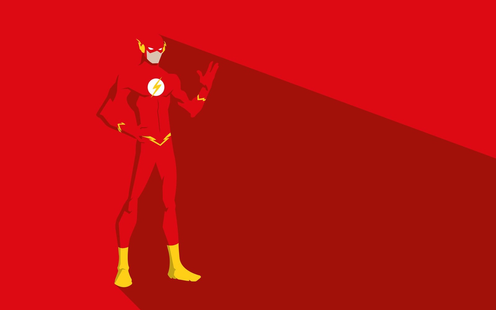 The Flash Minimalist Red Superhero Wall Art
