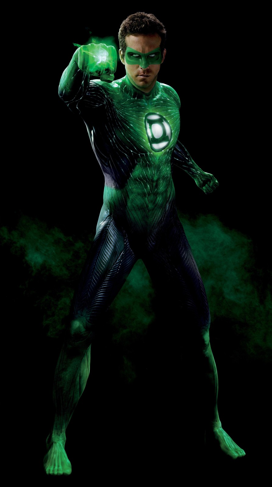 Green Lantern Superhero Power Glow Wall Art
