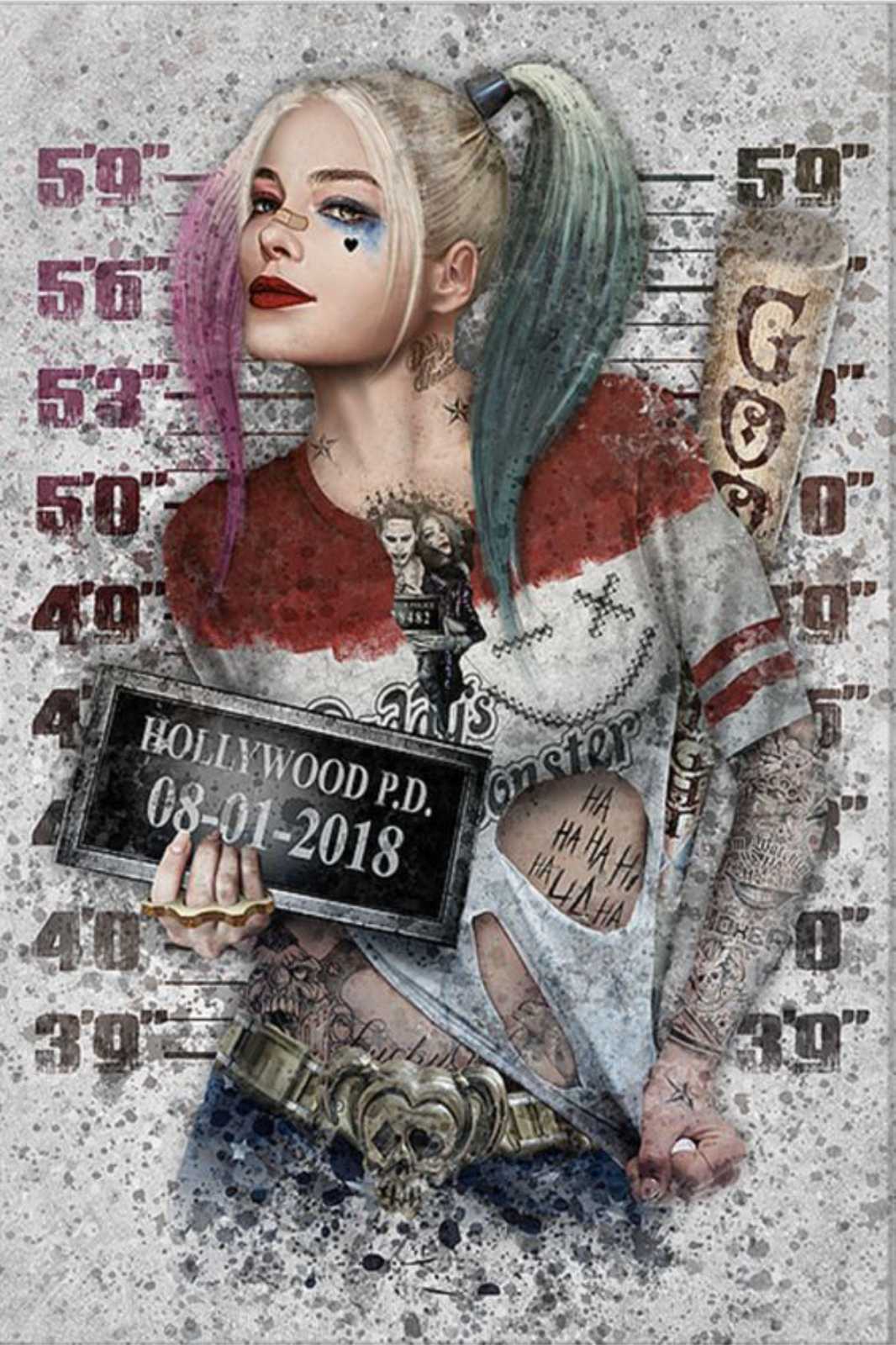 Harley Quinn Mugshot Wall Art