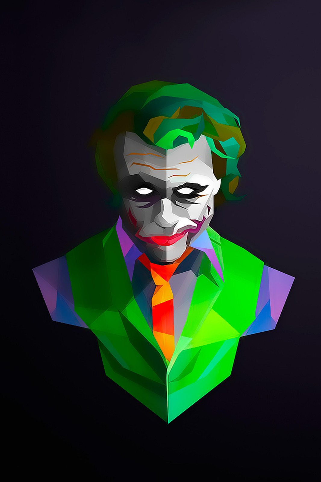 Geometric Joker Portrait Wall Art