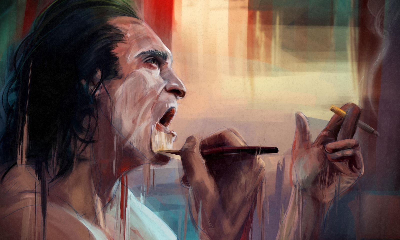 Intense Joker Portrait Wall Art
