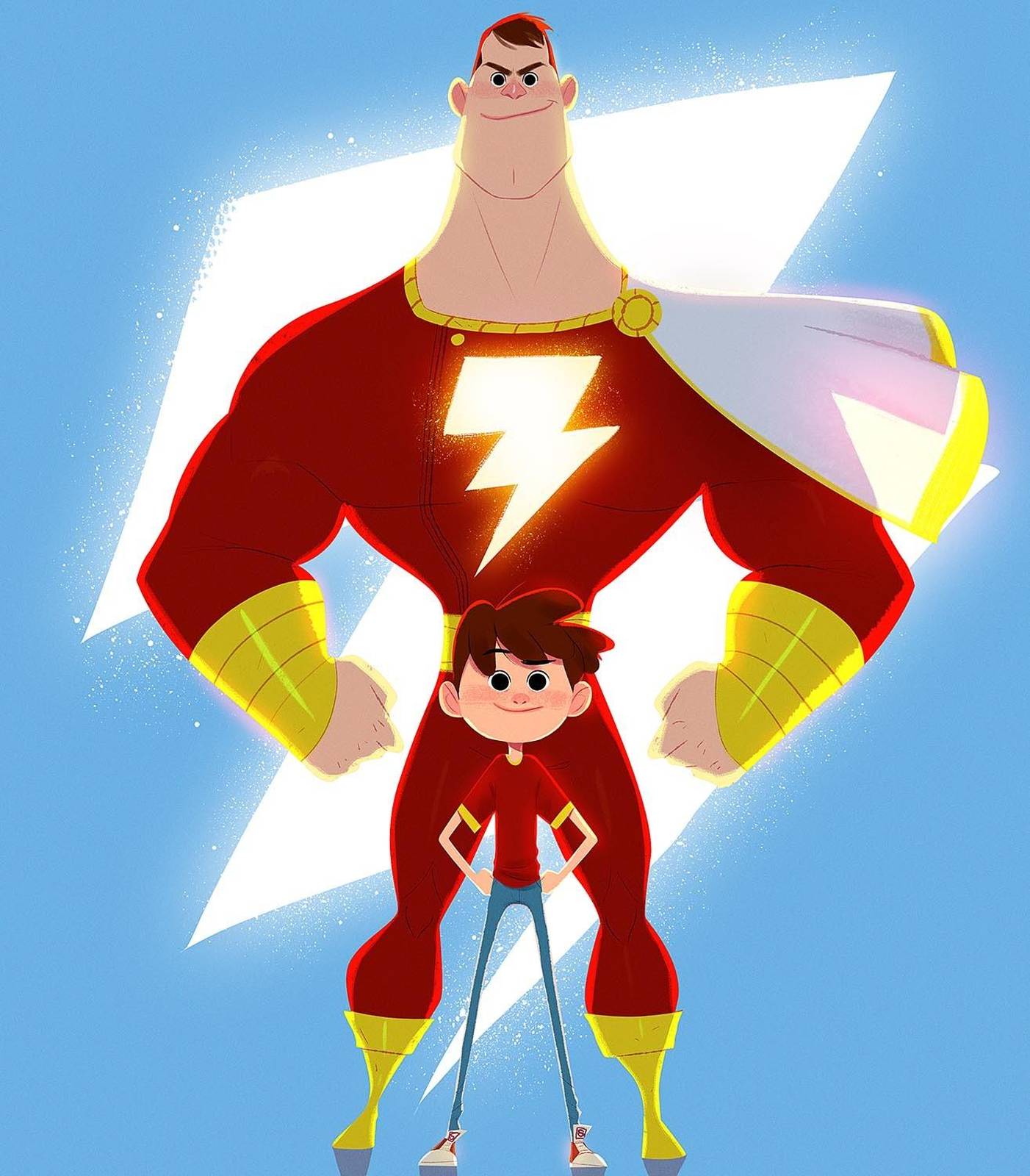 Shazam & Billy Batson Heroic Duo Wall Art