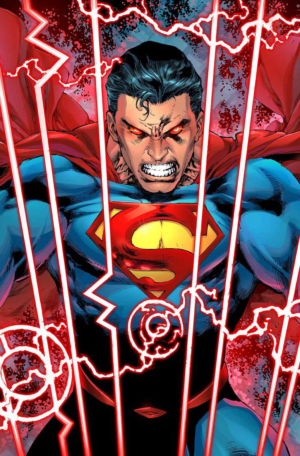 Angry Superman Red Eyes Wall Art