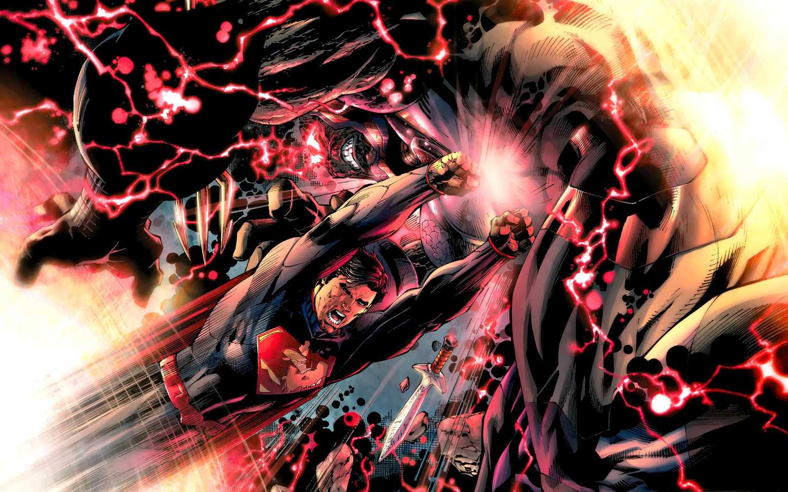 Superman Vs Darkseid Epic Battle Wall Art