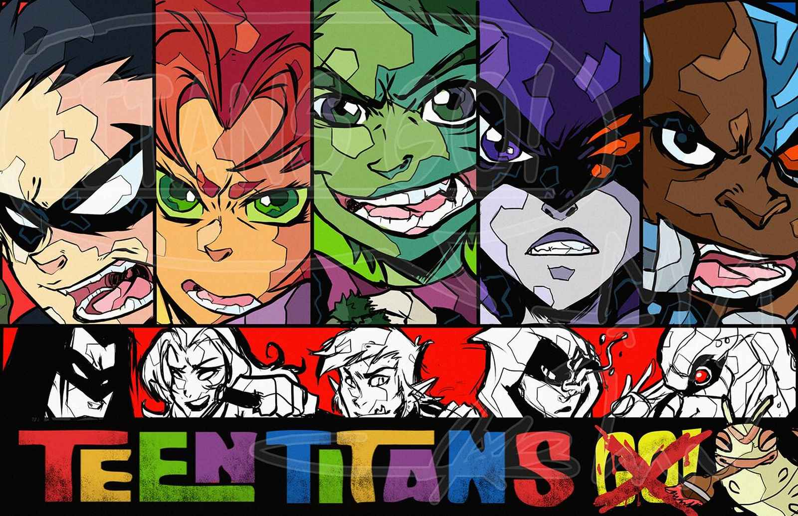 Teen Titans Go! Dynamic Comic Wall Art