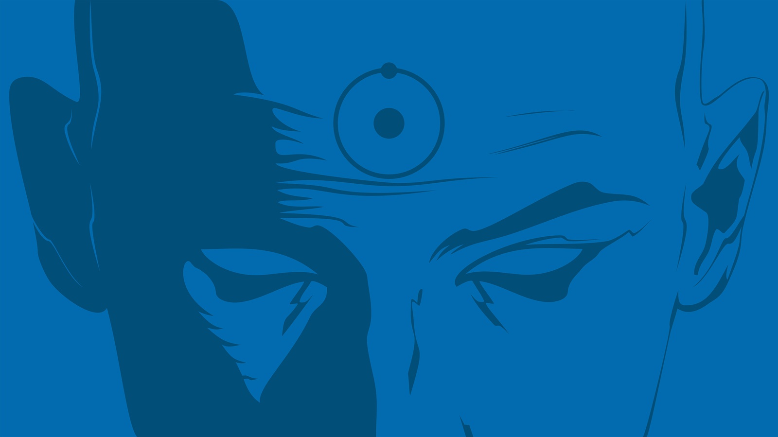 Minimalist Dr. Manhattan Blue Eyes Wall Art