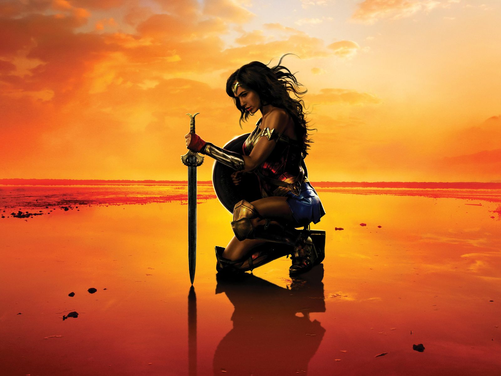 Wonder Woman Epic Sunset Wall Art