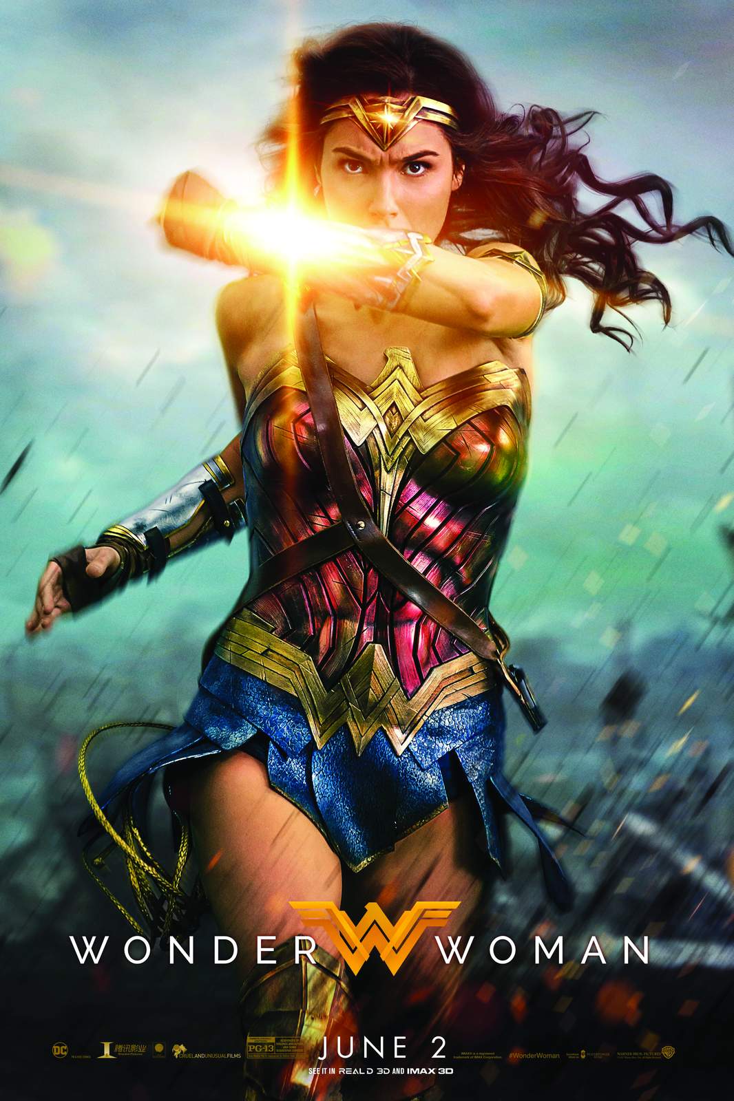 Powerful Wonder Woman Action Wall Art