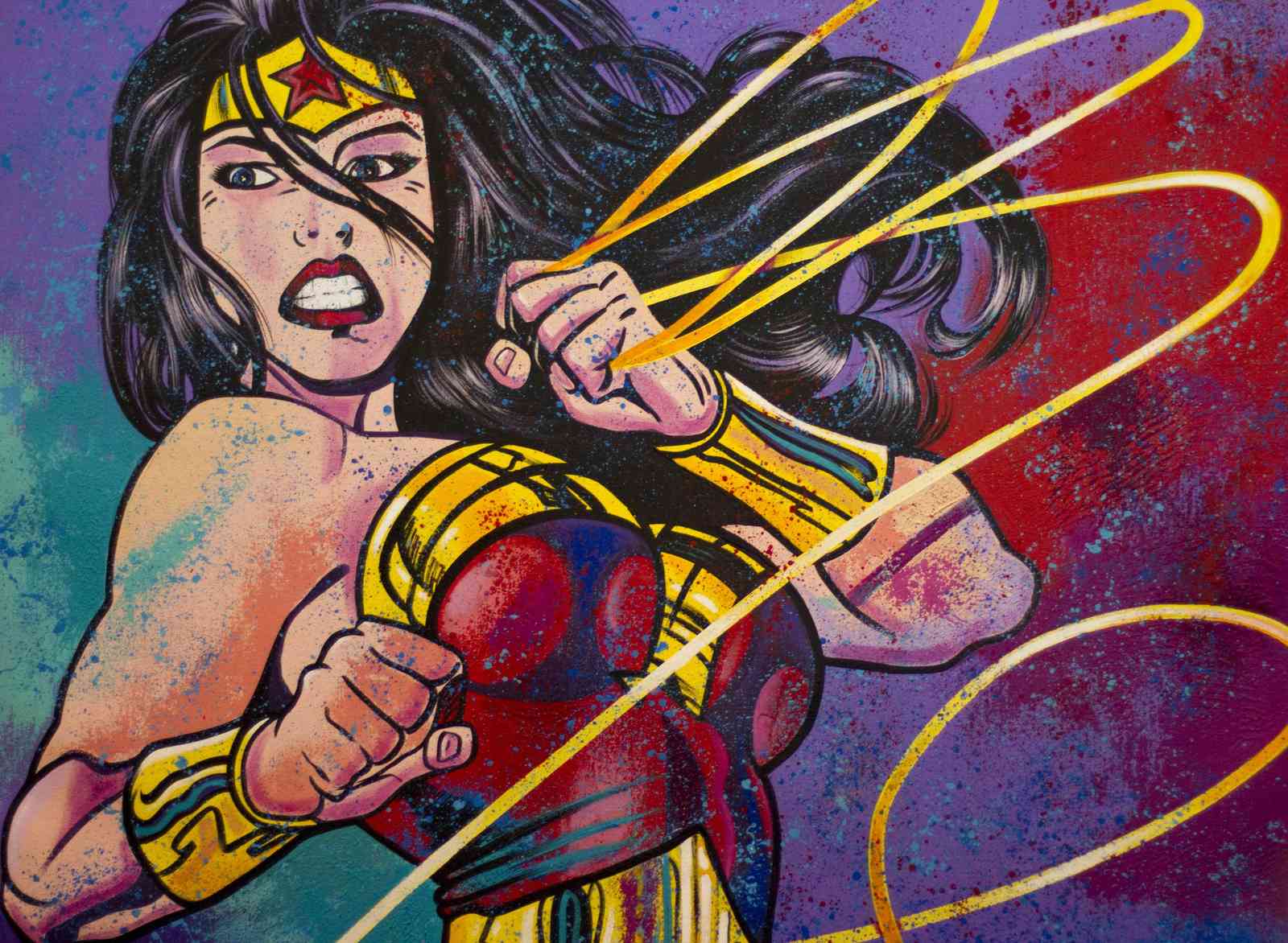 Dynamic Wonder Woman Pop Art Wall Art